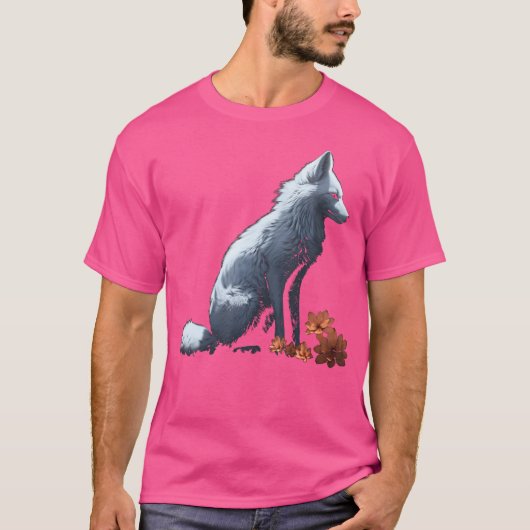 Blume von Weißfuchs Art Fox T-Shirt (Vorderseite)