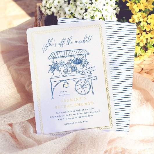 Blume von Whimsical Hand - Brautparty Folieneinladung