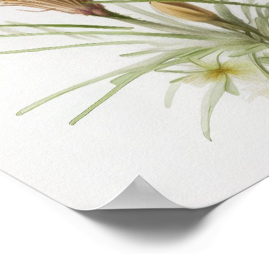 Blume von White Crocus Art Print Poster (Ecke)