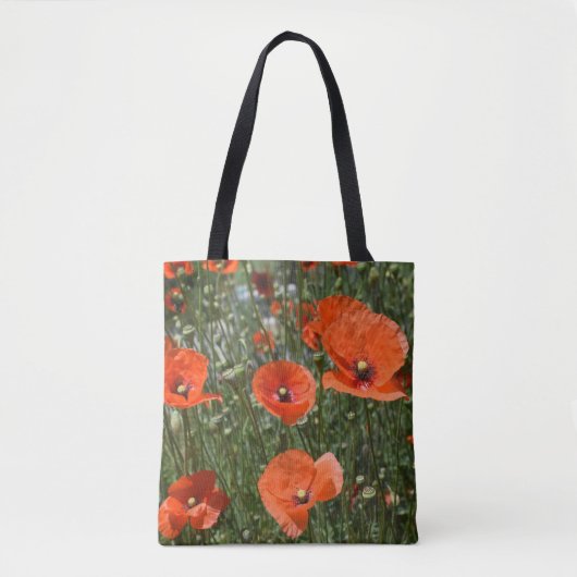 Blume von wild lebendem Mohn in Paphos, Zypern Tasche (Vorderseite)