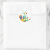 Blume von Wirbel Runder Aufkleber (Tasche)
