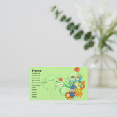 Blume von Wirbel Visitenkarte (Stehend Vorderseite)