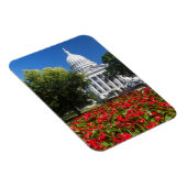 Blume vor Staat Hauptstadt Gebäude Magnet (Rechte Seite)