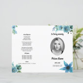 Blume | Vorlage des Beerdigungsprogramms (Stehend Vorderseite)