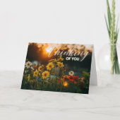 Blume während der goldenen Stunde Karte (Vorderseite)