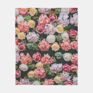 Blume Wand Hintergrund Vintager Stil. Fleecedecke