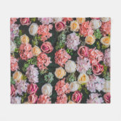 Blume Wand Hintergrund Vintager Stil. Fleecedecke (Vorderseite (Horizontal))