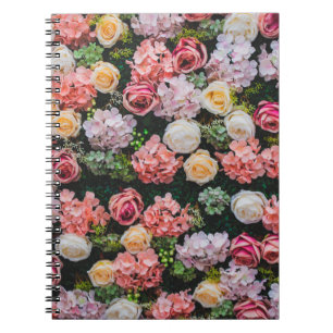 Blume Wand Hintergrund Vintager Stil. Notizblock