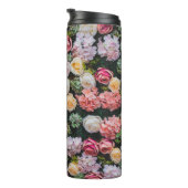 Blume Wand Hintergrund Vintager Stil. Thermosbecher (Nach rechts gedreht)