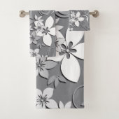 Blume-Wandpapier 2 Badhandtuch Set (Insitu)