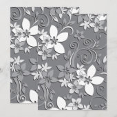 Blume-Wandpapier 2 Dankeskarte (Vorne/Hinten)