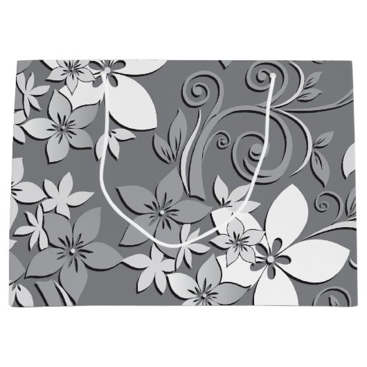 Blume-Wandpapier 2 Große Geschenktüte (Vorderseite)