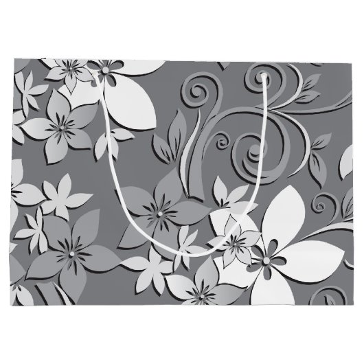 Blume-Wandpapier 2 Große Geschenktüte (Rückseite)