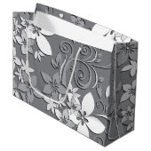 Blume-Wandpapier 2 Große Geschenktüte (Vorderseite Schrägansicht)