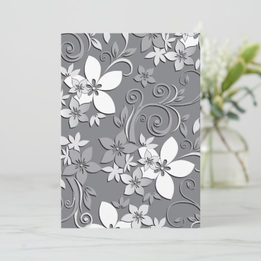 Blume-Wandpapier 2 Karte (Stehend Vorderseite)