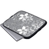 Blume-Wandpapier 2 Laptopschutzhülle (Vorne Knopf)