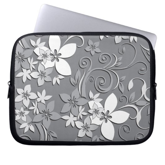 Blume-Wandpapier 2 Laptopschutzhülle (Vorderseite)