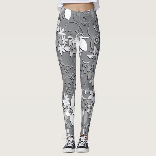 Blume-Wandpapier 2 Leggings (Vorderseite)