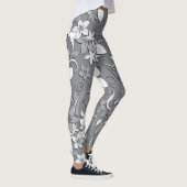 Blume-Wandpapier 2 Leggings (Rechts)