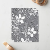 Blume-Wandpapier 2 Mitteilungskarte (Vorderseite/Rückseite Beispiel)