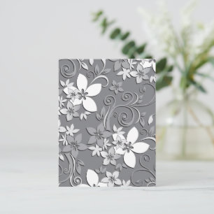 Blume-Wandpapier 2 Postkarte