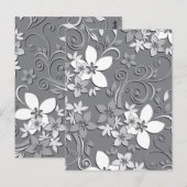 Blume-Wandpapier 2 Postkarte (Vorne/Hinten)