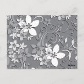 Blume-Wandpapier 2 Postkarte (Rückseite)