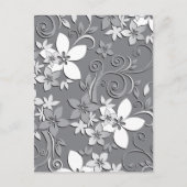 Blume-Wandpapier 2 Postkarte (Vorderseite)