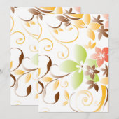 Blume - Wandpapier 5 Dankeskarte (Vorne/Hinten)