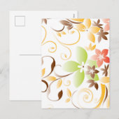 Blume - Wandpapier 5 Feiertagspostkarte (Vorne/Hinten)
