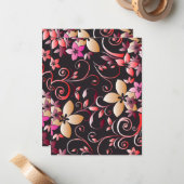 Blume - Wandpapier 7 Mitteilungskarte (Vorderseite/Rückseite Beispiel)