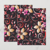 Blume - Wandpapier 7 Mitteilungskarte (Vorne/Hinten)