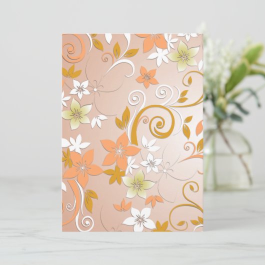 Blume - Wandpapier 8 Dankeskarte (Stehend Vorderseite)