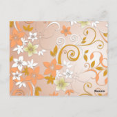 Blume - Wandpapier 8 Postkarte (Rückseite)