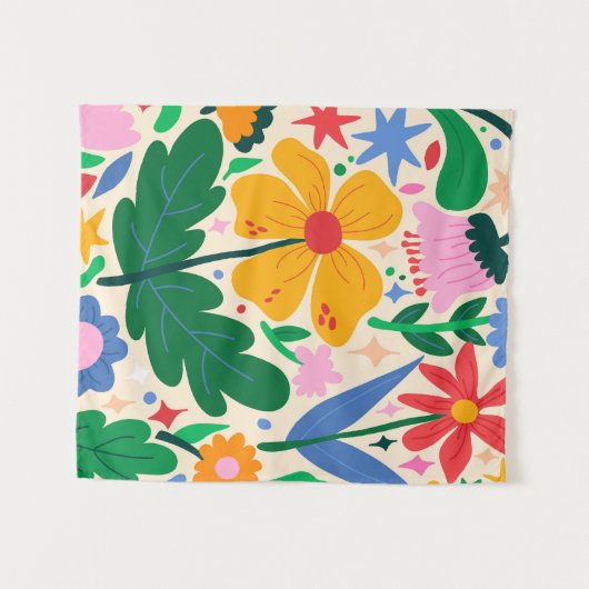 Blume Wandteppich (Vorderseite (Horizontal))