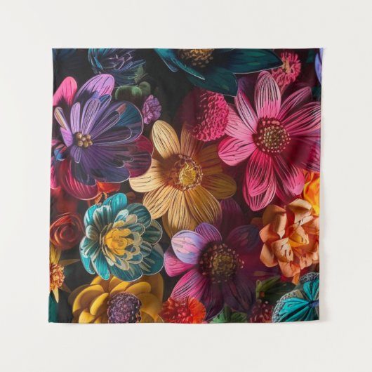 Blume Wandteppich (Vorderseite (Horizontal))