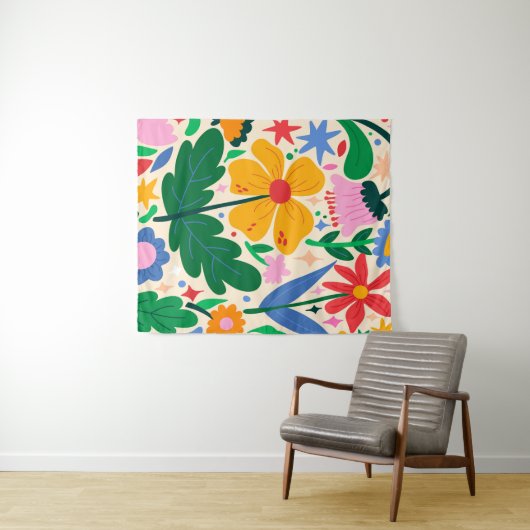 Blume Wandteppich (Beispiel (Horizontal))