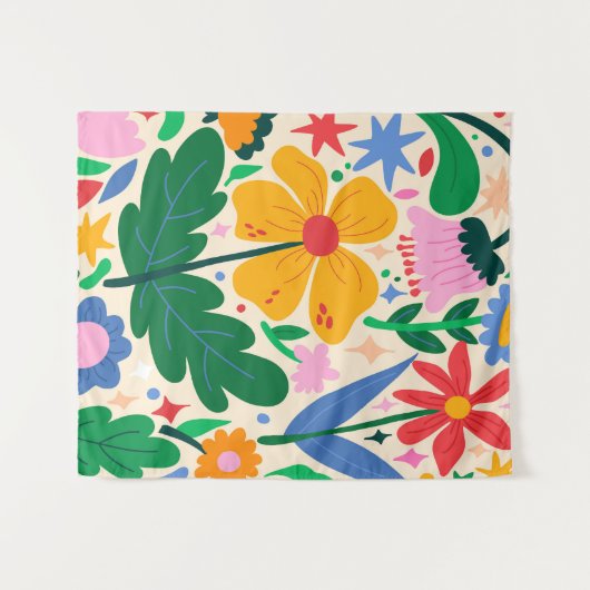 Blume Wandteppich (Vorderseite (Horizontal))