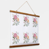 Blume Wandteppich Mit Holzrahmen (Gewinkelt)