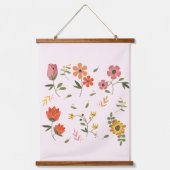 Blume Wandteppich Mit Holzrahmen (Vorderseite)