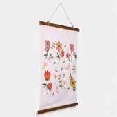 Blume Wandteppich Mit Holzrahmen (Gewinkelt)