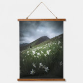 Blume Wandteppich Mit Holzrahmen (Vorderseite)