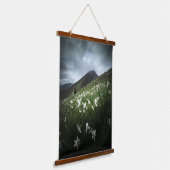 Blume Wandteppich Mit Holzrahmen (Gewinkelt)