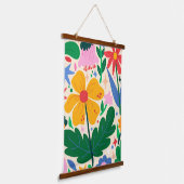 Blume Wandteppich Mit Holzrahmen (Gewinkelt)