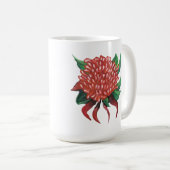 Blume Waratah Kaffee Tasse (VorderseiteRechts)
