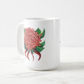 Blume Waratah Kaffee Tasse (Vorderseite Links)