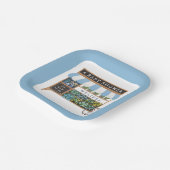 Blume Warenkorb Bauern Markt Blue Baby Dusche Pappteller (Gewinkelt)