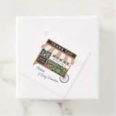 Blume Warenkorb Bauern Markt Pink Baby Dusche Geschenkanhänger (Beispiel)