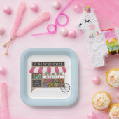 Blume Warenkorb Bauern Markt Pink Baby Dusche Pappteller (Party)