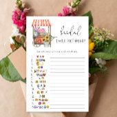 Blume-Warenkorb - Brautparty Emoji-Picktionary